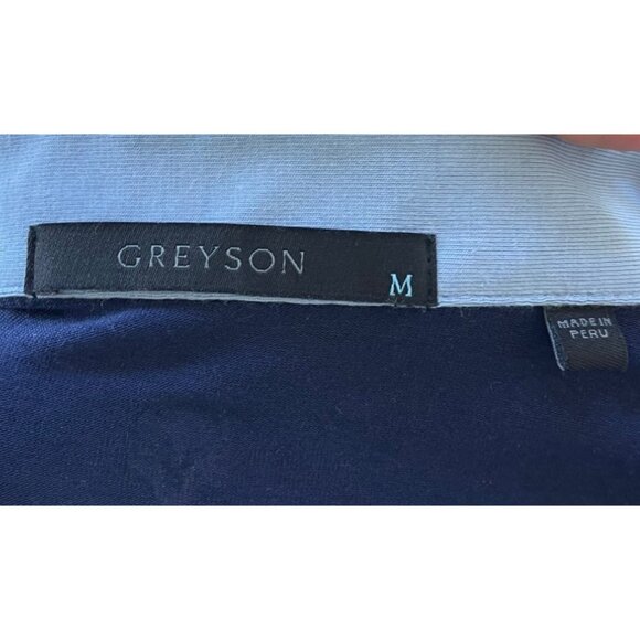 Greyson Polo Shirt Mens Large Blue Apache II Golf Long Sleeve Anaheim Ducks Navy - Picture 4 of 6